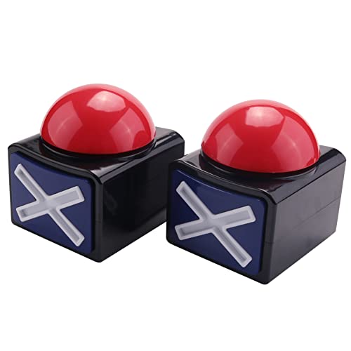 Fransande Bopfimer 2 StüCke Spiel Answer Buzzer, Spiel Buzzer Alarm Sound Spiel Button mit Licht Trivia Quiz Got Talent Buzzer Spielzeug, Schwarz & Rot, 520468 von Bopfimer