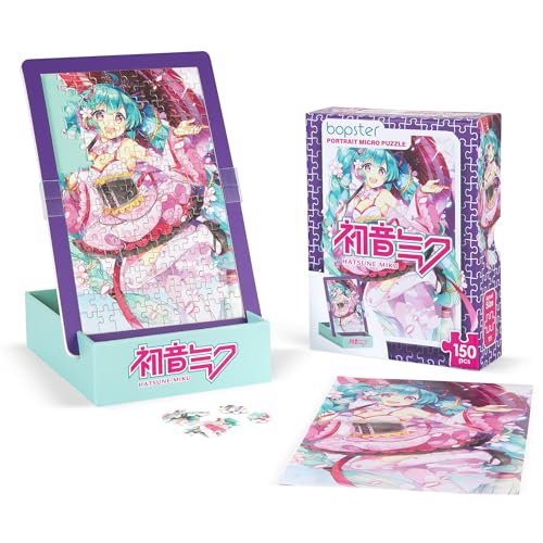 Hatsune Miku Portrait Mikro-Puzzle – Kirschblüte | 150 Teile, kompakt & detailliert | perfekt für Teenager, Kinder und Erwachsene Sammler von Bopster