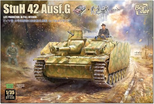 Border Model BT-036 1:35 Sturmhaubitze 42 Ausf.G late with full interior + 4 Figures Modellbau Plastikbausatz von ボーダーモデル(BORDER MODEL)