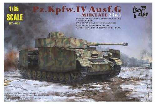 Bordermodel Border Model BT-001 1/35 Pz.Kpfw.IV AUSF. G MID/Late 2 in 1, Beige, Schwarz, Grün von ボーダーモデル(BORDER MODEL)