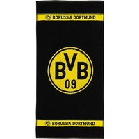 BVB 19801300 - BVB Duschtuch Emblem, Baumwolle, 140x70 cm, Borussia Dortmund 09 von Borussia Dortmund