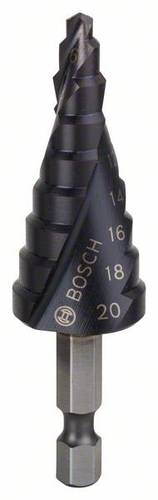 Bosch Accessories 2608588070 HSS Stufenbohrer 4 - 20mm TiAIN Gesamtlänge 70.5mm 1/4  (6.3 mm) 1St von Bosch Accessories