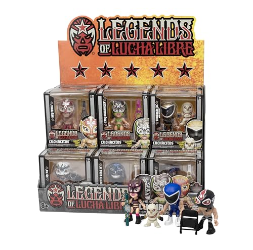 Boss Fight Studio Legends of Lucha Libre Luchacitos Mini Action Figure Mystery Box Premium Collectible - 18 Pack of Assorted Luchador 3 Inch Figures with 5 Points of Articulation von Boss Fight Studio