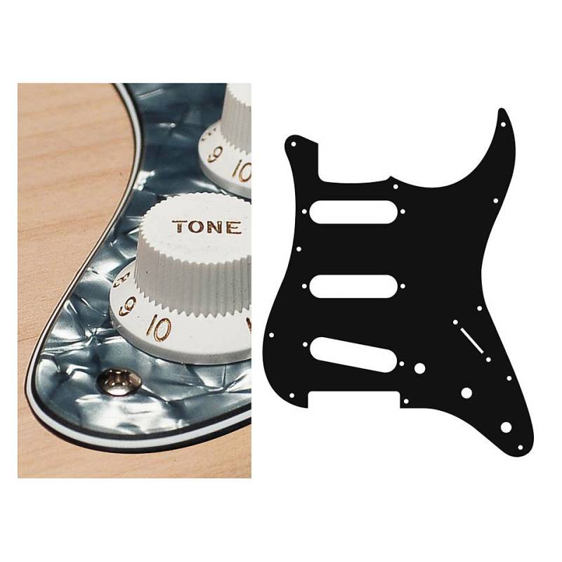 Boston ST-413-PB 4-Ply ST-Style Pearl Black Pickguard von Boston