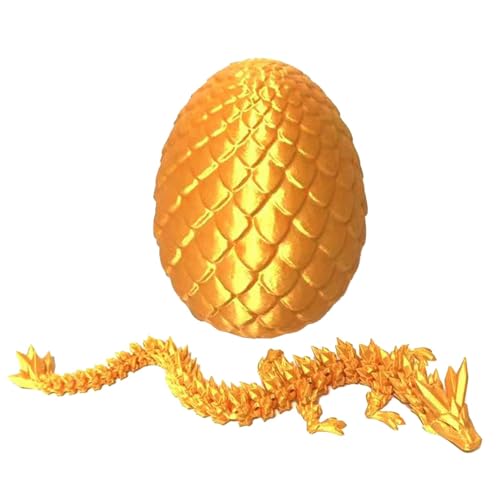 Botiniv Drachenei mit Drache | 3D Gedrucktes Drache mit Dragon Egg | Dracheneier Figur für Schreibtisch Dekor | Drachen Ei mit Flexiblen Gelenken Drachen Spielzeug für Kinder von Botiniv