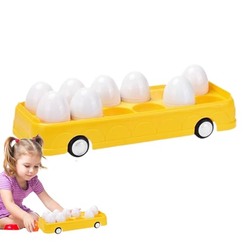 Botiniv Farbsortierendes Sinnesspielzeug, Lernspielzeug für Kleinkinderformen | Egg Bus Geometrie-Matching-Spiel - Pädagogische Feinmotorik-Sinnesspielzeuge, Zuordnungs- und Sortierspiele für von Botiniv