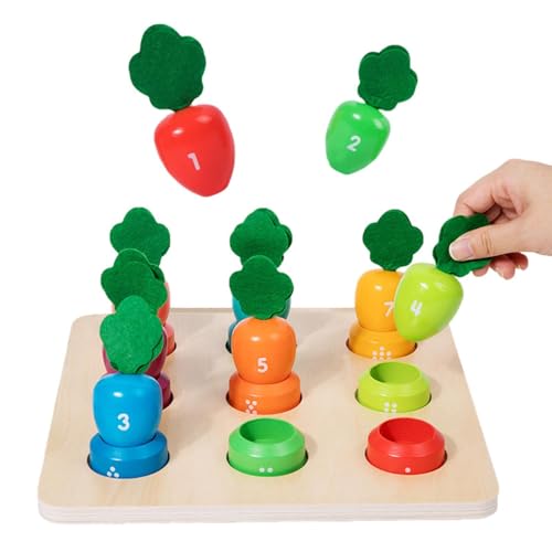 Botiniv Kleinkindnummer Lernspielzeug, Kindergartenmathematikspiel | Holzmathematik Manipulationen Lernen Spielzeug,Frühe pädagogische Matching-Spiele, Hand-Eye-Koordinationstraining-Tools für von Botiniv