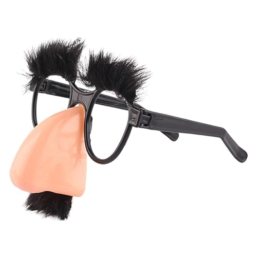 Botiniv Lustige Brille | Alberne Brille mit großer Nase, Augenbrauen und Schnurrbart zur Verkleidung | Partygeschenke, Foto-Requisiten, Streich für Halloween, Kinder und Erwachsene von Botiniv