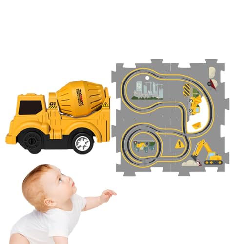 Botiniv Puzzlematte „Eisenbahnzug“ zusammenbauen, Kinderpuzzle-Eisenbahnwagen-Spielset - Elektrisches Gleiswagen-Set, Puzzle-Gleis-Spielset zusammenbauen | Spielzeug-Straßenbauer-Matten-Eisenbahnauto von Botiniv