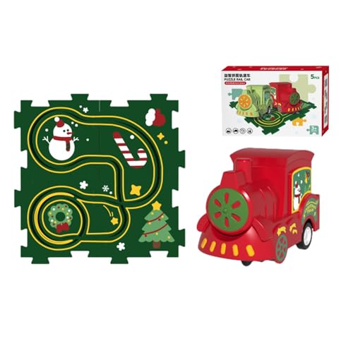 Botiniv Puzzles und Gleis-Kombination, Puzzlematte „Rail Train“ zusammenbauen - Elektrisches Gleis-Spielset, Puzzle-Gleiswagen-Set | Straßenbauer, Spielzeug, Lernmatte, Eisenbahnwagen für den von Botiniv