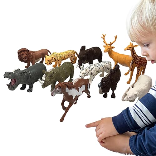 Botiniv Tierfiguren-Set, Kleintierspielzeug,Wildtierfiguren, realistische Tierspielzeuge | Miniatur-Spielzeug-Kuchenaufsätze, pädagogische Spielzeug-Tierfiguren für Kinder und Kleinkinder von Botiniv