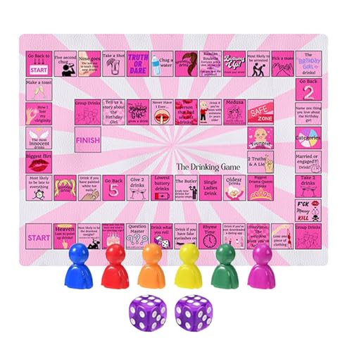 Botiniv Trinkspiel-Brettspiel - Interaktive Trinkspielmatte Für Mädelsabende & Spieleabende | Spaß Unterwegs Familienaktivitäten Wasserdicht Für Haus Abend Outdoor Botiniv Trinkspiel-Brettspiel - Interaktive Trinkspielmatte Für Mädelsabende & Spieleabende | Spaß Unterwegs Familienaktivitäten Wasserdicht Für Haus Abend Outdoor von Botiniv