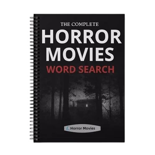 Horror Movies Word Search Puzzle Book | Horrorfilme Wortsuch Rätselbuch | Wörter Herausfordernde Bücher für Erwachsene | Lustiges Halloween Wortspiel Geschenk für Horrorfilm Liebhaber von Botiniv