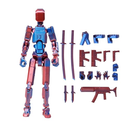 3 Action Figure | 5,39 Zoll Titan 13 Action Figure | Gedruckte T 13 Actionfiguren für Inneneinrichtung | Bewegliches Gelenk Robo 13 Actionfigur Spielzeug für Kinder Erwachsene von Botiniv