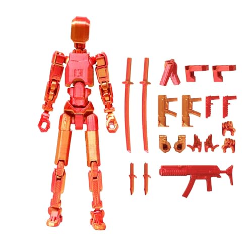 3 Action Figure | 5,39 Zoll Titan 13 Action Figure | Gedruckte T 13 Actionfiguren für Inneneinrichtung | Bewegliches Gelenk Robo 13 Actionfigur Spielzeug für Kinder Erwachsene von Botiniv