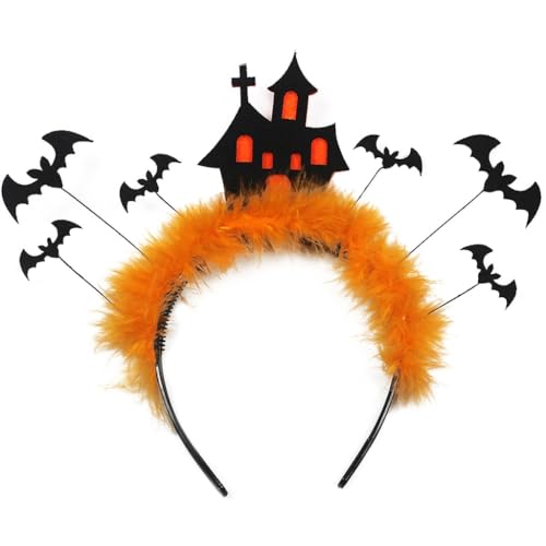 Bottone Coole Fledermäuse Stirnband Geburtstag Party Cosplay Schlösser Kopfbedeckung Haarschmuck Halloween Gruseliges Kostüm Haarband von Bottone