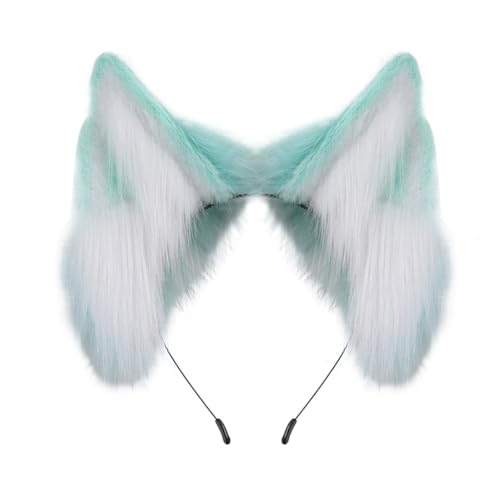 Bottone Fluffys T Ears Stirnband Handgemachte Kunstpelze Haarreifen für Animes Cosplay Kostüm Animes Kleid Party Cosplay Haarreifen von Bottone