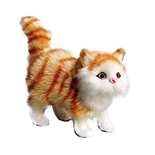 Bottone Nette Katze Modell Simulation Plüsch Spielzeug Geschenk Für Kind Kätzchen Figuren Ornament Kinder Schlafzimmer Home Dekorationen Sammlerstück von Bottone