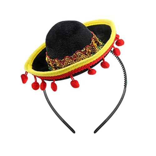 Bottone Sombrero Hut Stirnband Mexikaner Festival Kopfschmuck Fotografie Requisiten für Erwachsene Kind Party Karneval Kostüm Kopfschmuck von Bottone