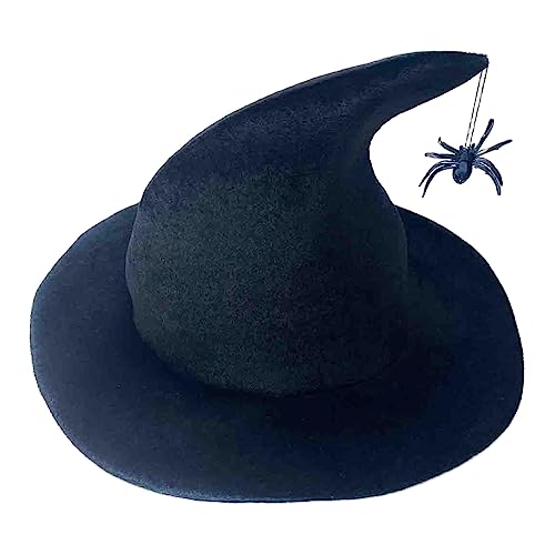 Halloween Hexenkappe Cos-Play Zauberer Hut Hexenhut Damen Herren Unisex Hexe Cosplay Kostüm Hut Party Cap Festival Kopfbedeckung von Bottone