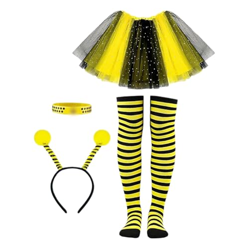 Bouasgh Mardi Gras Party Cosplay Kleidung Kostüm für Erwachsene, Cosplay-Outfit für Bühnenauftritte und Partys (Yellow, One Size) von Bouasgh