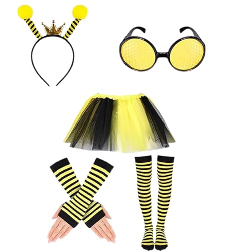 Bouasgh Mardi Gras Party Kleid Kostüm für Erwachsene, Cosplay-Outfit für Bühnenauftritte Partys (Yellow, One Size) von Bouasgh