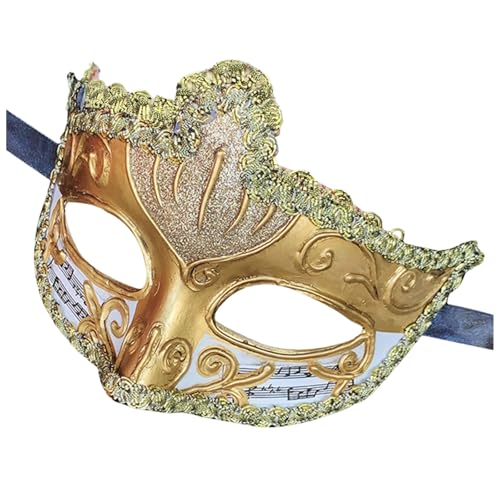 Bouasgh Paar Maskerade Masken Männer und Frauen Maskerade Vintage antike Form (Gold, One Size) von Bouasgh