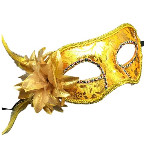 Bouasgh Venezianische Maske für Maskerade Männer und Frauen Maskerade Vintage antike Form (Gold, One Size) von Bouasgh