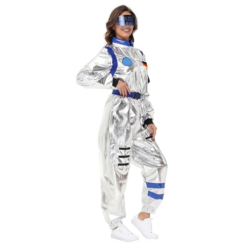 Karnevals Perlenrock Set Unisex-Astronautenkostüm, perfekt für Karneval und Bühnenauftritte (Blue, L) von Bouasgh