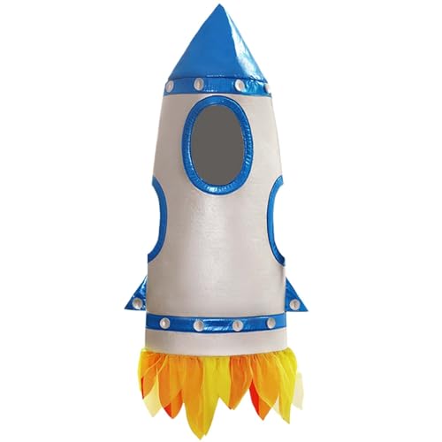 Mardi Gras Mädchen Kleid Kinderraketen-Cosplay-Weltraumbühnenkostüm Astronautenanzug für Aufführungen (Blue, L) von Bouasgh