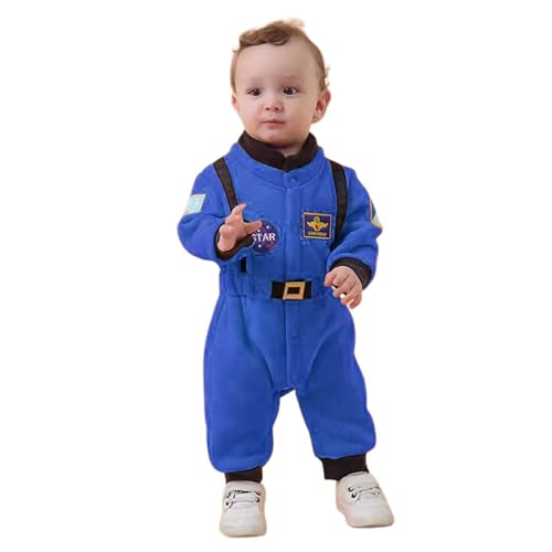 Mardi Gras Party Kleid Jungen Und Mädchen Overall Astronaut COS Raumanzug Verdickt (Blue, 100) von Bouasgh