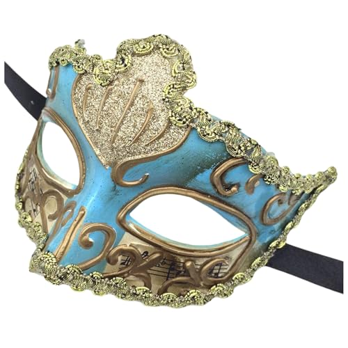 Paar Maskerade Masken Männer und Frauen Maskerade Vintage antike Form (Sky Blue, One Size) von Bouasgh