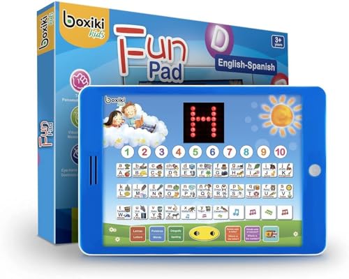 Boxiki Kids Spanisch-Englisch Tablet, Zweisprachiges Lernspielzeug mit LCD Display von Boxiki kids