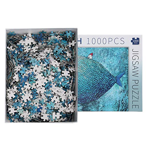 1000 Stücke 75x50 cm Puzzle Pädagogische Kinder Erwachsene Spielzeug Bild Zusammenbauen Spielzeug Geschenk (große fisch) von Boxwizard