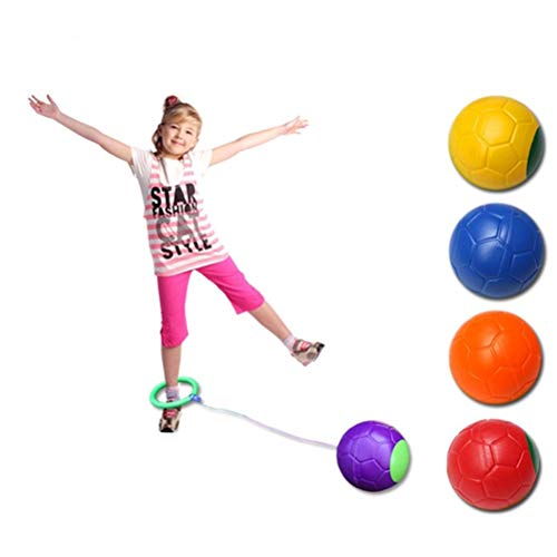 Kinder Skip Ball, Springendes Ball Spielzeug mit Einem Fuß Schuss Ball Bouncing Ball Jumping Fitness Geräte Spielzeug(zufällige Farbe) von Boxwizard