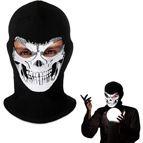 Boyiee Totenkopf Skelett Sturmhaube Gruselig Halloween Geist Vollgesichtsmaske Cosplay Kostüm Atmungsaktive Totenkopf Skimaske Motorrad Totenkopf Sturmmaske für Halloween, Radfahren, Outdoor Sport von Boyiee