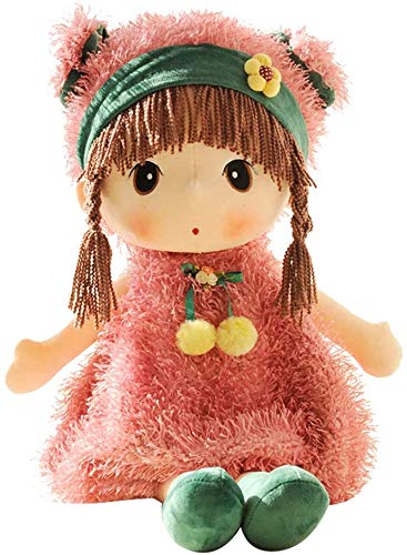 Bprtcra Weiche Stoffpuppe, Stoffpuppe babypuppe Püppchen mit Haar, Schöne Puppe Stoffpuppe Plüsch Stofftier Spielzeug Cartoon Deko Toy Geschenk Gift für Kinder Baby Mädchen, 45cm,Type A von Bprtcra