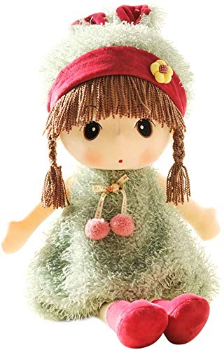 Bprtcra Weiche Stoffpuppe, Stoffpuppe babypuppe Püppchen mit Haar, Schöne Puppe Stoffpuppe Plüsch Stofftier Spielzeug Cartoon Deko Toy Geschenk Gift für Kinder Baby Mädchen, 45cm (Type C) von Bprtcra