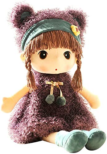 Bprtcra Weiche Stoffpuppe, Stoffpuppe babypuppe Püppchen mit Haar, Schöne Puppe Stoffpuppe Plüsch Stofftier Spielzeug Cartoon Deko Toy Geschenk Gift für Kinder Baby Mädchen, 45cm,Type D von Bprtcra