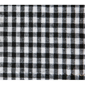 Karierte Tischdecke 4x4mm Baumwollstoff 999 Schwarz 140cm - 50cm von Brændgaard Textile