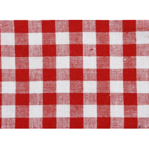 Kariertes Tischtuch 10x10mm Baumwollstoff 592 Rot 140cm - 50cm von Brændgaard Textile