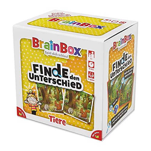 BRAINBOX 94917 Finde den Unterschied, Tiere, Lernspiel, Suchspiel für Kinder ab 6 Jahren, Mehrfarbig von BRAINBOX