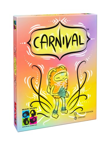 Brain Games – Carnival – Kartenspiele zum Spielen – Kartenspiel mit taktischen Auswahlmöglichkeiten und maximaler Interaktion zwischen den Spielern – ab 7 Jahren – 2 bis 6 Spieler – 30 Minuten von Brain Games