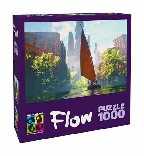 Brain Games - Puzzle Flow Boot und Gebäude – Puzzle auf dem Dekor des mehrteiligen Animationsfilms Flow – Golden Globe, Caesar und Oscar des besten Animationsfilms von Brain Games