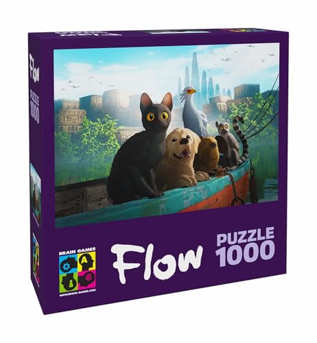 Brain Games - Puzzle Flow Tiere auf dem Boot – Puzzle auf dem Dekor des Multi-Prime-Animationsfilms Flow – Golden Globe, Caesar und Oscar des besten Animationsfilms von Brain Games