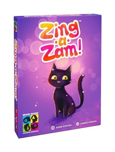 Brain Games Zing A ZAM – Kartenspiele zum Spielen – Zauberturmspiel mit Einer einzigartigen Berührung: Spieler können ihre eigenen Karten Nicht sehen – ab 6 Jahren – 2 bis 5 Spieler – 20 Minuten von Brain Games