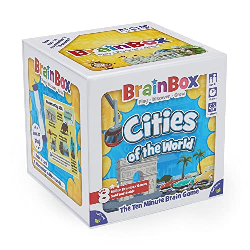 Brainbox Cities (Refresh 2022) , Card Game , Ages 8+ , 1+ Players , 10 Minutes Playing Time (GREG124444) von Brainbox