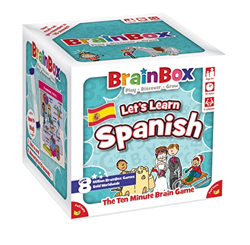 Brainbox Let's Learn Spanish (Refresh 2022) Card Game Ages 8+ 1+ Players 10 Minutes Playing Time, GREG124457 von Brainbox