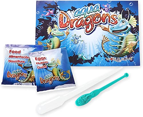 Aqua Dragons |Underwater World Essentials | Pädagogisches STEM-Spielzeug, Züchten Sie ein einfaches Haustier für Kinder - inklusive Futter, Eier, Fütterungslöffel & Pipette, Mittel von Aqua Dragons