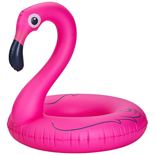 Bramble - Großer Aufblasbarer Rosa Flamingo Schwimmring für Erwachsene & Kinder, (105cm / 41") - Pool & Strand - Robust & Einfach Aufzublasen von Bramble